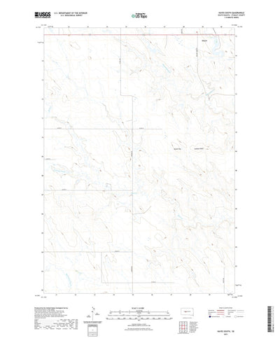 United States Geological Survey Hayes South, SD (2021, 24000-Scale) digital map