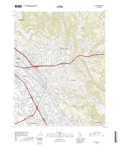 United States Geological Survey Hayward, CA (2021, 24000-Scale) digital map