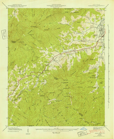 United States Geological Survey Hazelwood, NC (1942, 24000-Scale) digital map