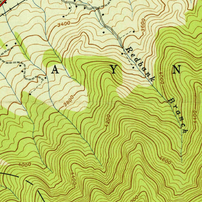 United States Geological Survey Hazelwood, NC (1942, 24000-Scale) digital map