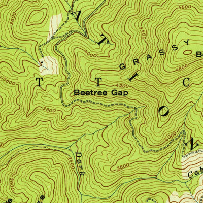 United States Geological Survey Hazelwood, NC (1942, 24000-Scale) digital map