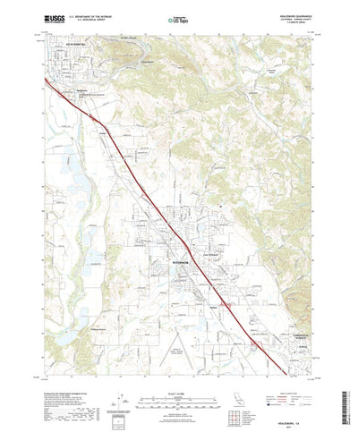 United States Geological Survey Healdsburg, CA (2021, 24000-Scale) digital map