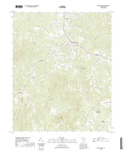 United States Geological Survey Heath Springs, SC (2020, 24000-Scale) digital map