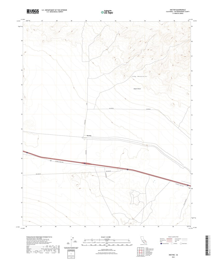 Hector, CA (2021, 24000-Scale) Map by United States Geological Survey ...