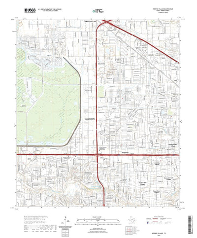 United States Geological Survey Hedwig Village, TX (2022, 24000-Scale) digital map