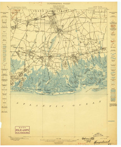 United States Geological Survey Hempstead, NY (1898, 62500-Scale) digital map