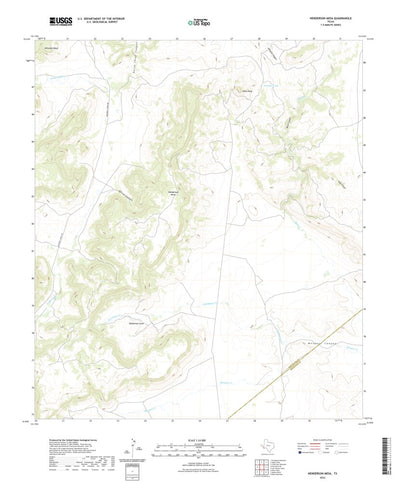 United States Geological Survey Henderson Mesa, TX (2022, 24000-Scale) digital map