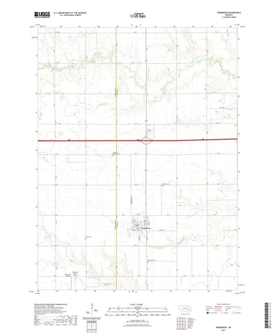 United States Geological Survey Henderson, NE (2021, 24000-Scale) digital map