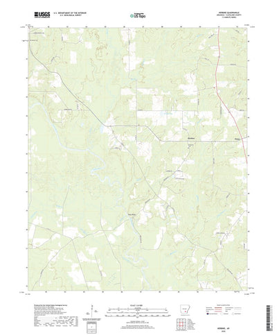 United States Geological Survey Herbine, AR (2020, 24000-Scale) digital map