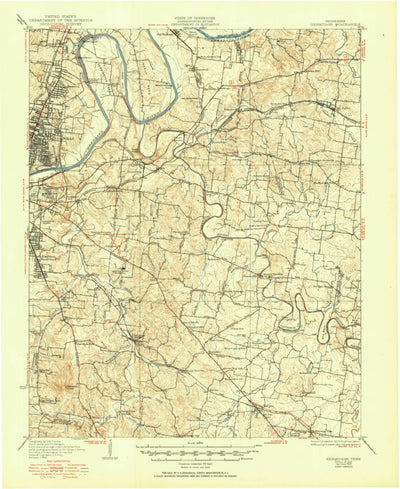 United States Geological Survey Hermitage, TN (1932, 62500-Scale) digital map