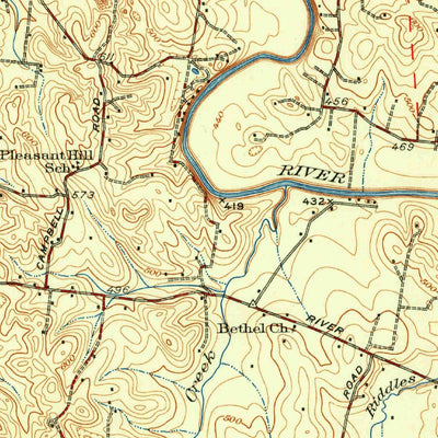 United States Geological Survey Hermitage, TN (1932, 62500-Scale) digital map