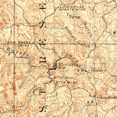 United States Geological Survey Hermosa, SD (1901, 125000-Scale) digital map