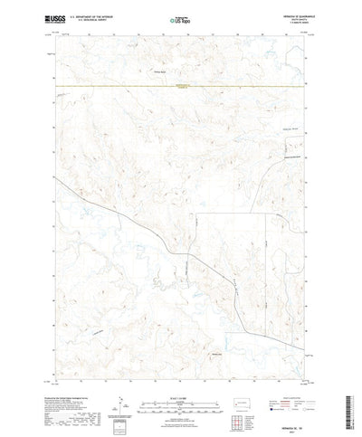 United States Geological Survey Hermosa SE, SD (2021, 24000-Scale) digital map