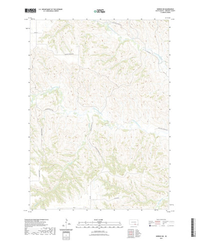 United States Geological Survey Herrick NE, SD (2021, 24000-Scale) digital map