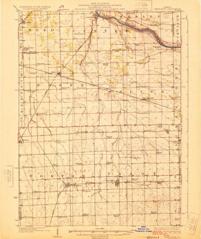 United States Geological Survey Herscher, IL (1925, 62500-Scale) digital map