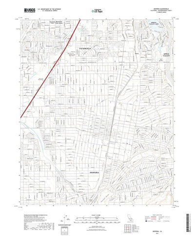 United States Geological Survey Hesperia, CA (2021, 24000-Scale) digital map