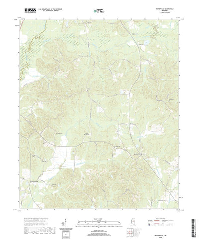 United States Geological Survey Hesterville, MS (2020, 24000-Scale) digital map