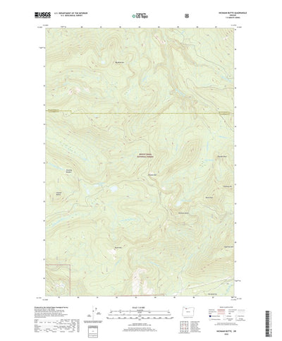 United States Geological Survey Hickman Butte, OR (2020, 24000-Scale) digital map