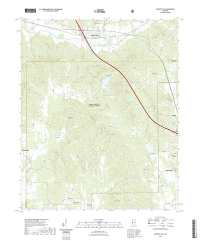 United States Geological Survey Hickory Flat, MS (2021, 24000-Scale) digital map