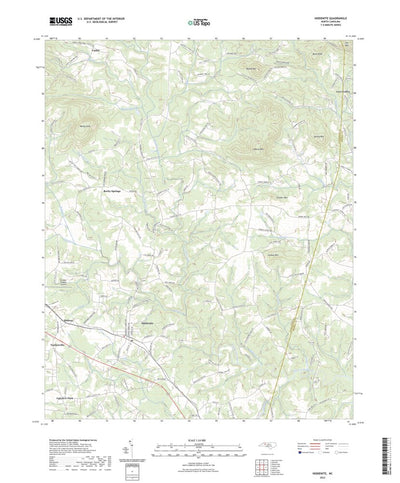 United States Geological Survey Hiddenite, NC (2022, 24000-Scale) digital map