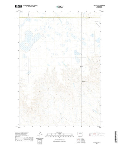 United States Geological Survey High Elk Hill, SD (2021, 24000-Scale) digital map