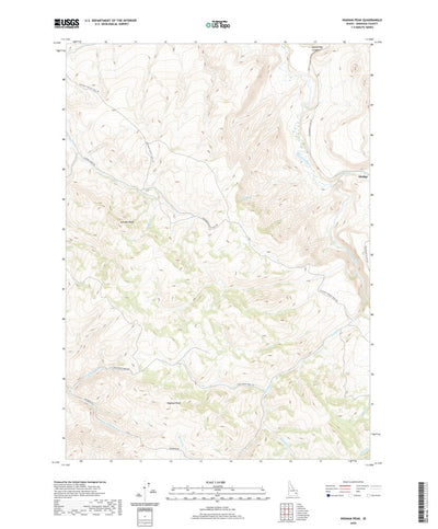 United States Geological Survey Higham Peak, ID (2020, 24000-Scale) digital map