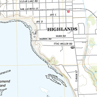 United States Geological Survey Highlands, TX (2022, 24000-Scale) digital map