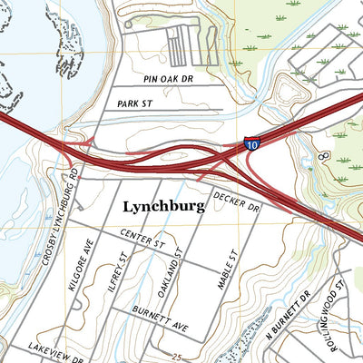 United States Geological Survey Highlands, TX (2022, 24000-Scale) digital map