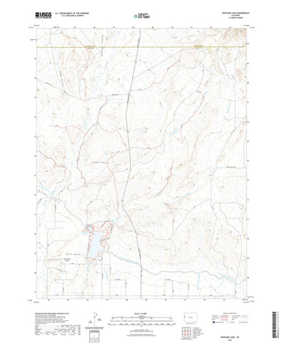 United States Geological Survey Highline Lake, CO (2022, 24000-Scale) digital map