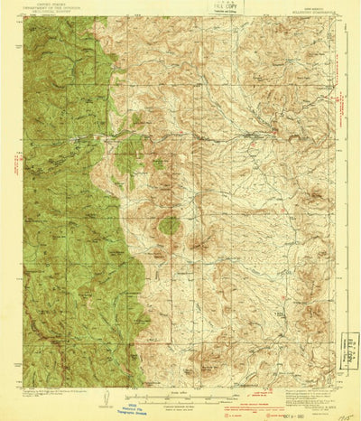 United States Geological Survey Hillsboro, NM (1940, 62500-Scale) digital map