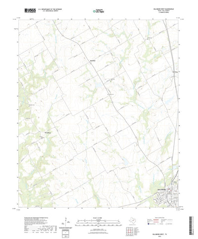 United States Geological Survey Hillsboro West, TX (2022, 24000-Scale) digital map