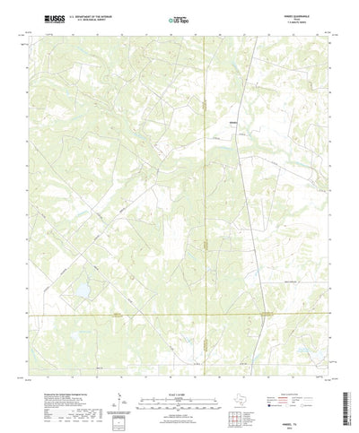 United States Geological Survey Hindes, TX (2022, 24000-Scale) digital map