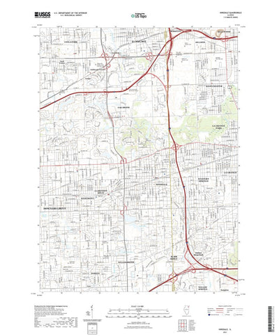 United States Geological Survey Hinsdale, IL (2021, 24000-Scale) digital map