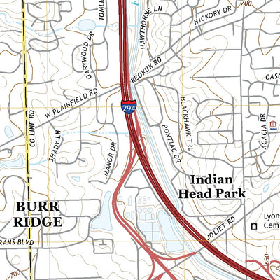 United States Geological Survey Hinsdale, IL (2021, 24000-Scale) digital map