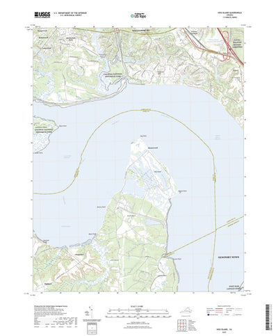 United States Geological Survey Hog Island, VA (2022, 24000-Scale) digital map