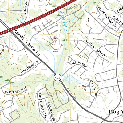United States Geological Survey Hog Mountain, GA (2020, 24000-Scale) digital map