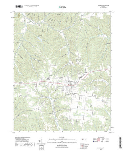 United States Geological Survey Hohenwald, TN (2022, 24000-Scale) digital map