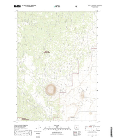 United States Geological Survey Hole In The Ground, OR (2020, 24000-Scale) digital map