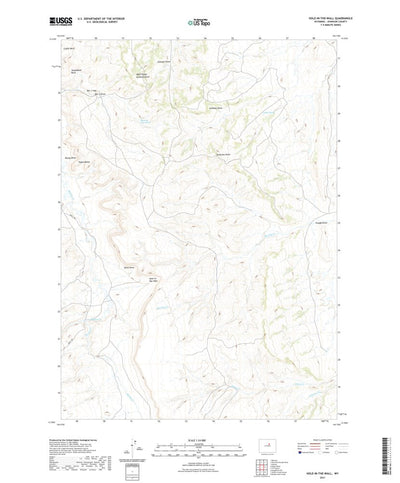 United States Geological Survey Hole-in-the-Wall, WY (2021, 24000-Scale) digital map