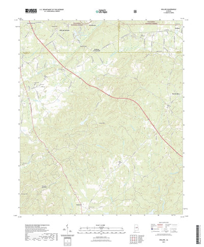 United States Geological Survey Hollins, AL (2021, 24000-Scale) digital map