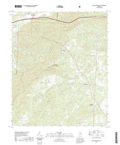 United States Geological Survey Hollis Crossroads, AL (2021, 24000-Scale) digital map