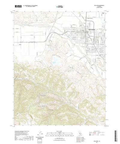 United States Geological Survey Hollister, CA (2021, 24000-Scale) digital map