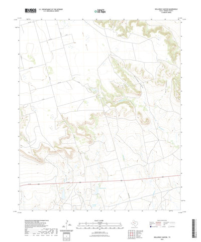 United States Geological Survey Holloway Canyon, TX (2022, 24000-Scale) digital map