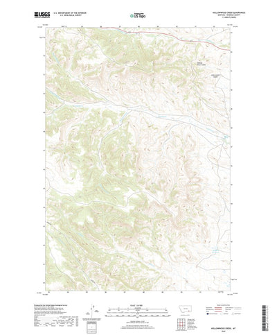 United States Geological Survey Hollowwood Creek, MT (2020, 24000-Scale) digital map