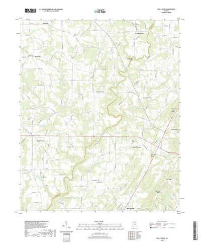 United States Geological Survey Holly Pond, AL (2020, 24000-Scale) digital map