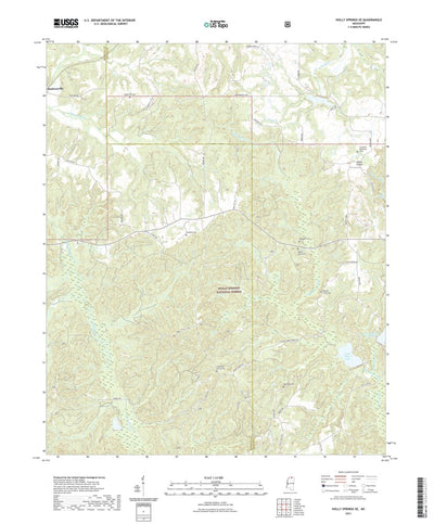 United States Geological Survey Holly Springs SE, MS (2021, 24000-Scale) digital map