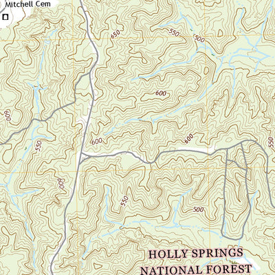 United States Geological Survey Holly Springs SE, MS (2021, 24000-Scale) digital map