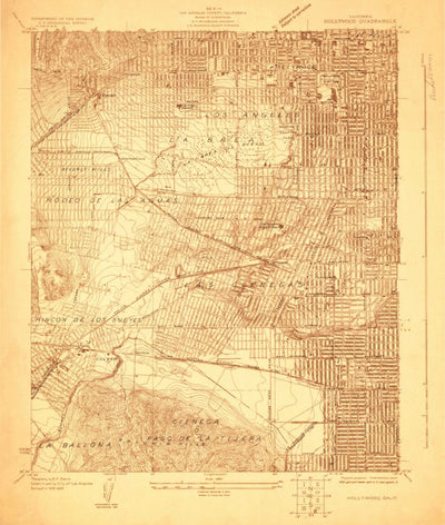 United States Geological Survey Hollywood, CA (1924, 24000-Scale) digital map