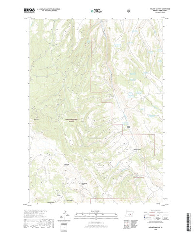 United States Geological Survey Holmes Canyon, OR (2020, 24000-Scale) digital map