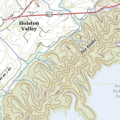 United States Geological Survey Holston Valley, TN (2022, 24000-Scale) digital map